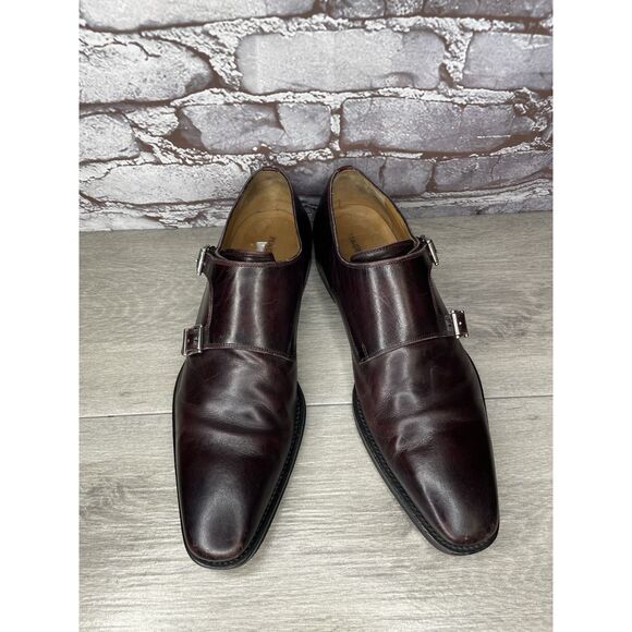 Magnanni Dark Cordovan Monk Strap Classic Dress Shoes Men Sz 8.5M US/42EU Spain - Picture 11 of 16